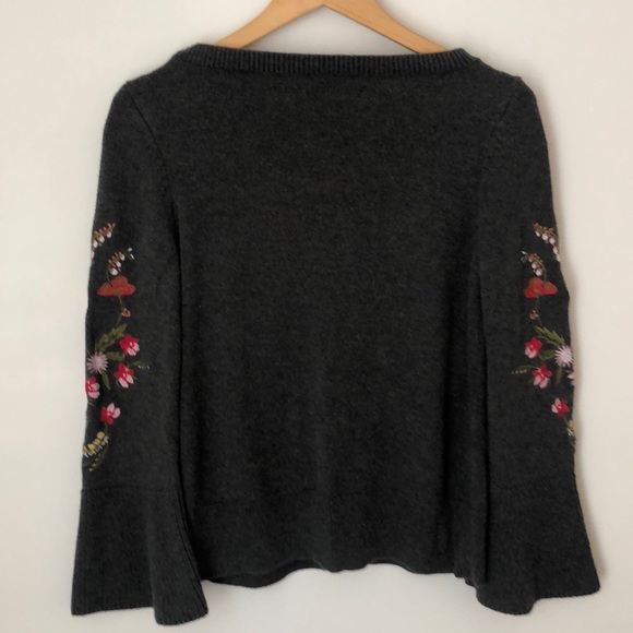 Loft Boatneck Floral Sweater - Picture 3 of 6